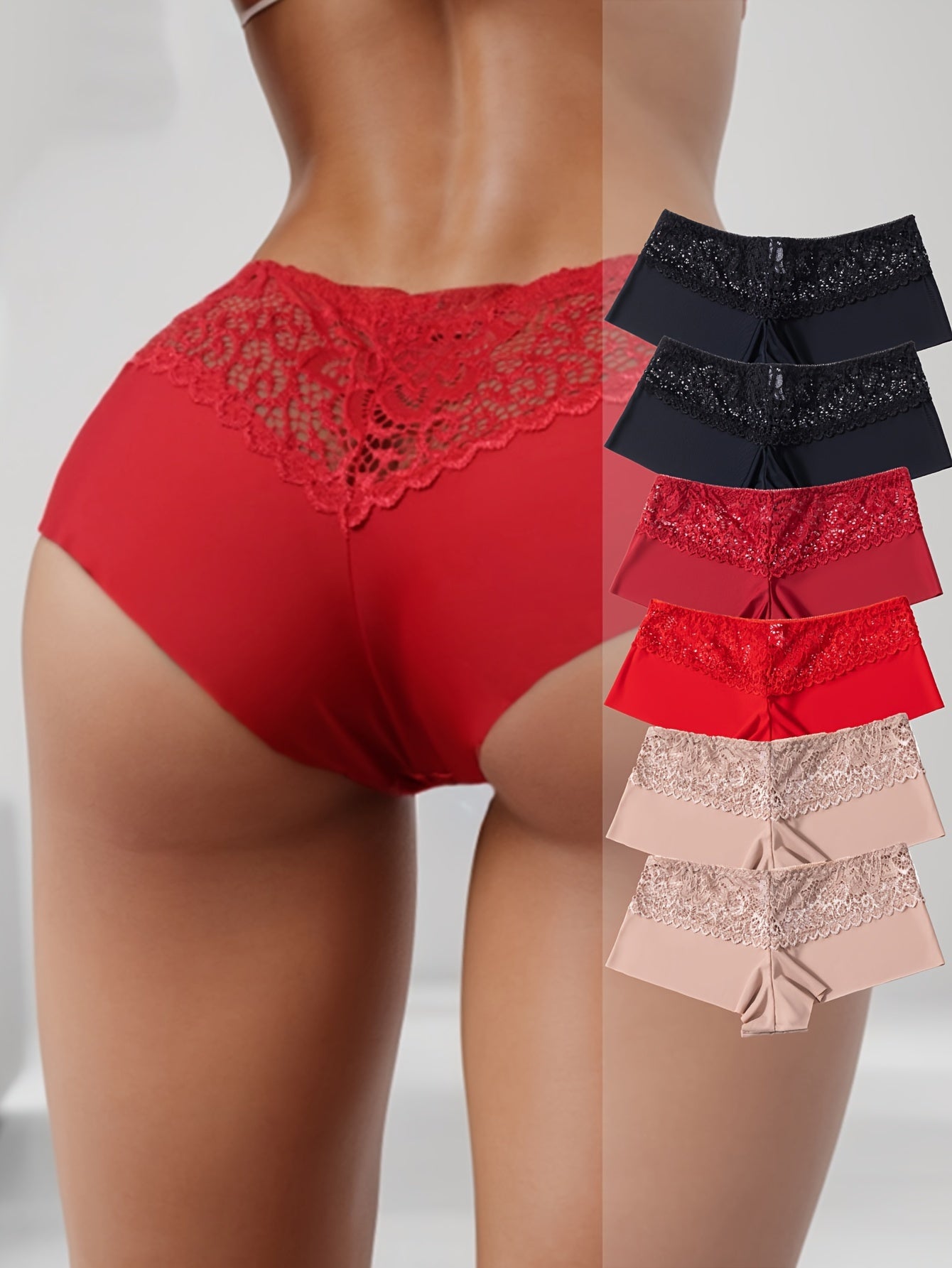 “6-Piece Women’s Lace, Elegant & Comfortable Underwear”