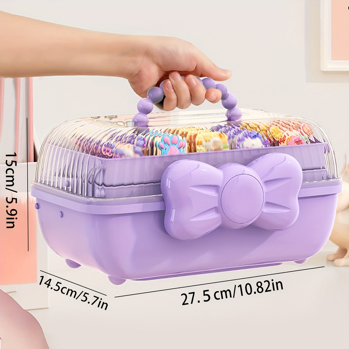 Multi-Layer Jewelry & Toy Storage Box with Cute Bow 🎀