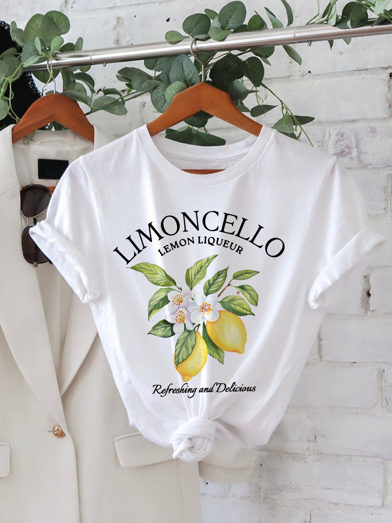 Lemon Print T-Shirt – Trendy, Eco-Friendly Comfort 🍋