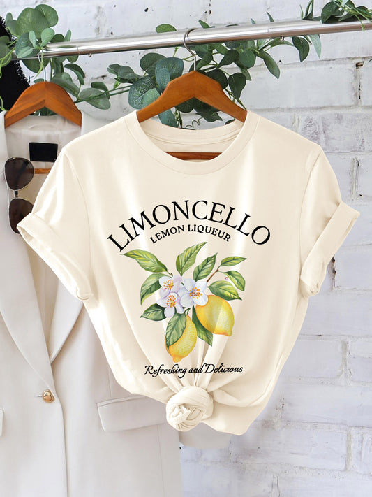 Lemon Print T-Shirt – Trendy, Eco-Friendly Comfort 🍋