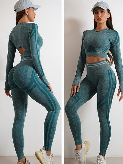 High-Waisted Seamless Yoga Pants & Slim Fit Workout Tops | Butt Lifting Leggings"