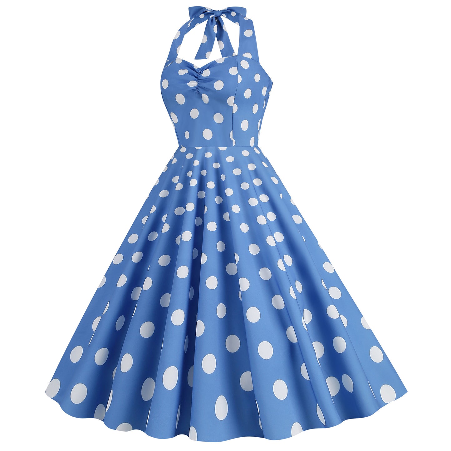 Women’s Polka Dot Slim-Fit Large Swing Dress – Retro Chic & Modern Comfort