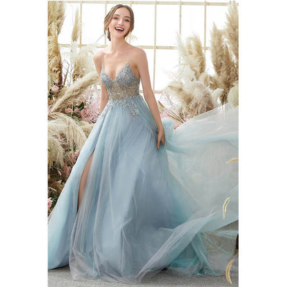 Ladies Sky Blue Suspenders Long Dress – Elegant & Versatile🌸