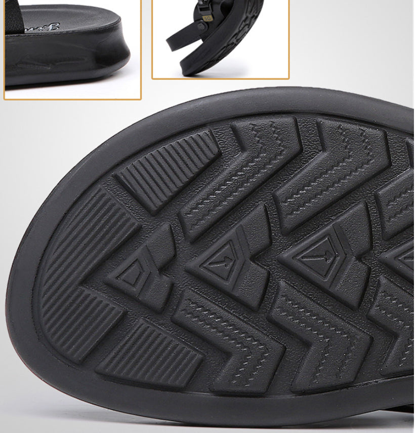 Men’s Dual-Use Non-Slip Sandals | Wear-Resistant Driving & Casual Footwear”