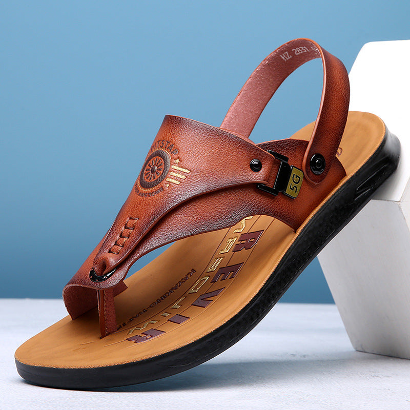 Men’s Dual-Use Non-Slip Sandals | Wear-Resistant Driving & Casual Footwear”