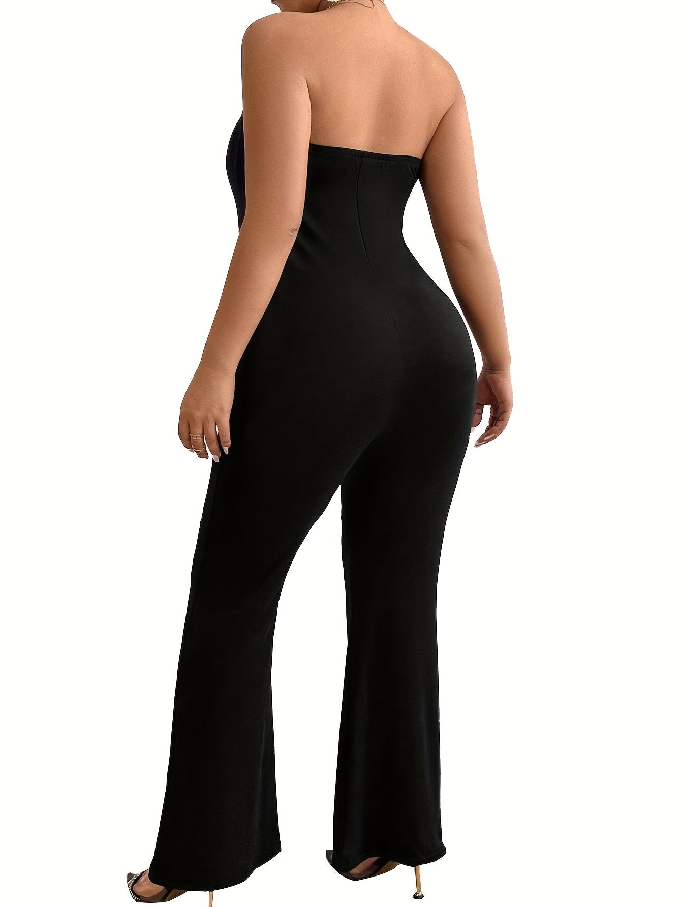 Sporty Strapless Jumpsuit for Plus Size Women