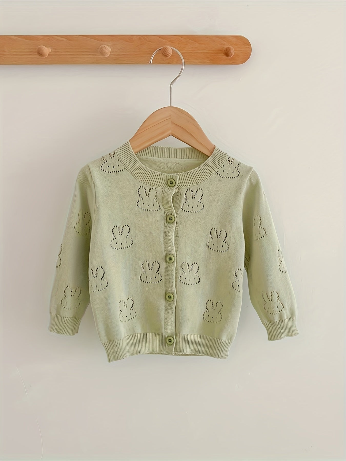 Cute Rabbit Baby Sun Protection & Mosquito Repellent Jacket - Lightweight Knitted Topcoat