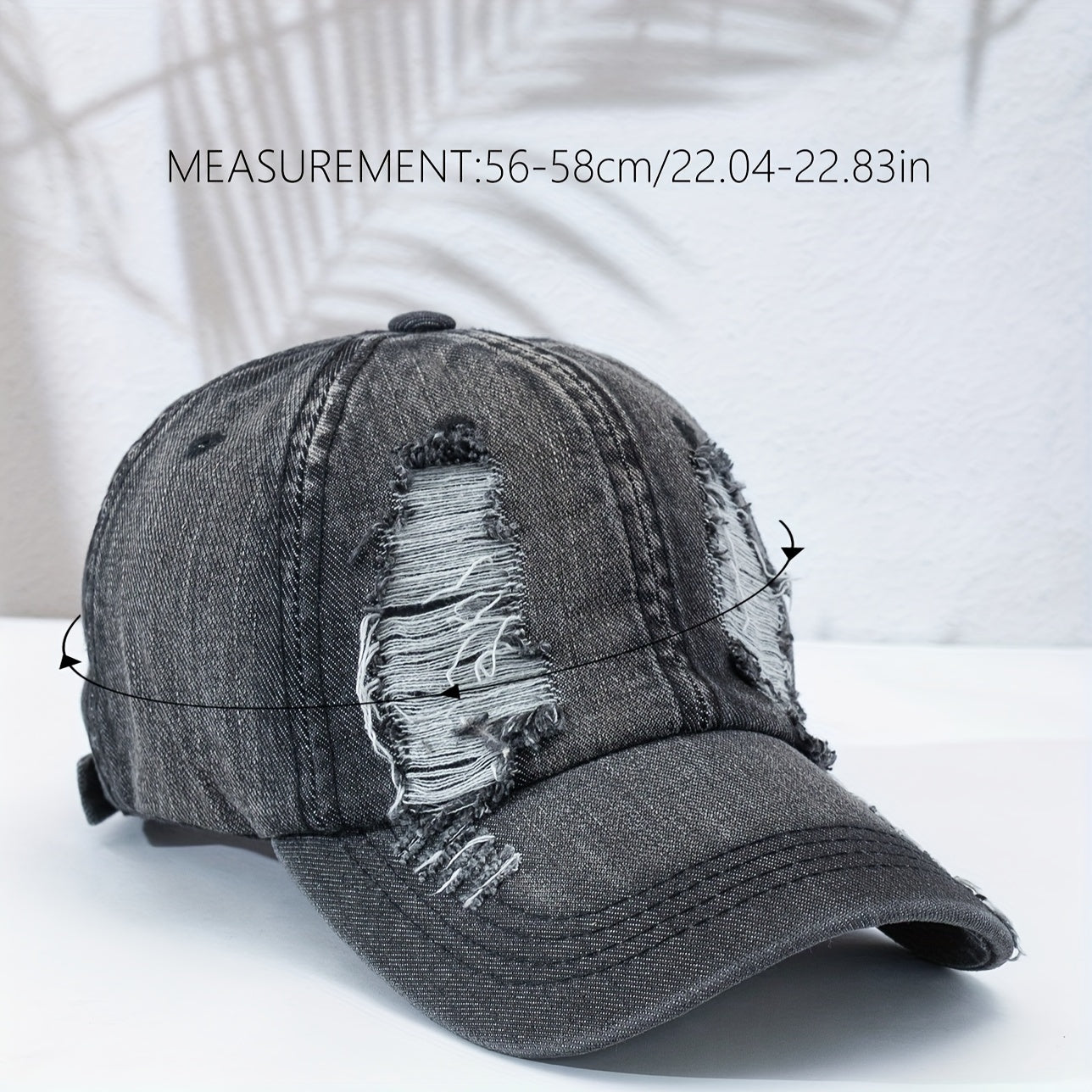 Unisex Sunshade Washed Denim Baseball Cap**