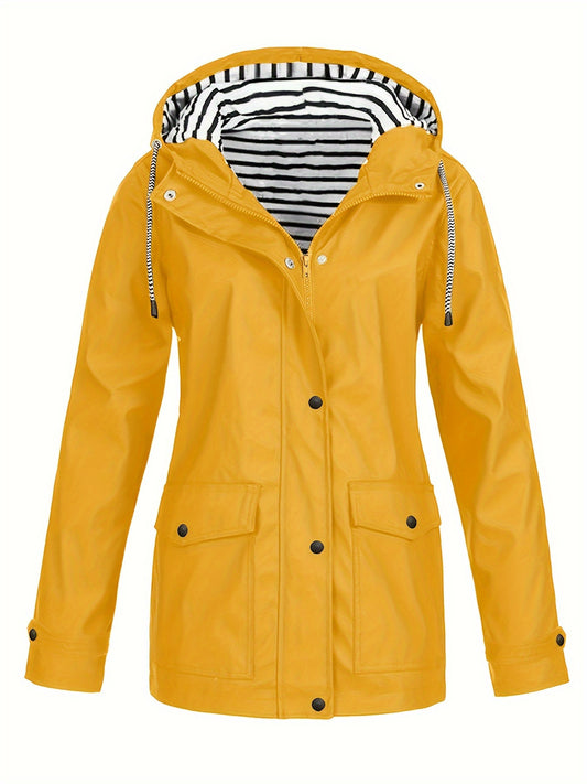 Trendy Striped Lined Zipper Jacket – Cozy & Stylish Fall Essential