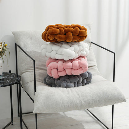 Creative Home Woven Square Plush Cushion