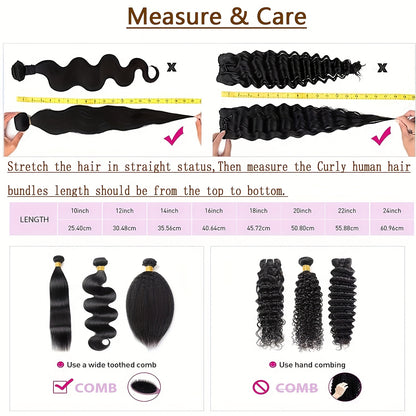 10A Virgin Body Wave Human Hair Bundles 100% Unprocessed Body Wave Human Hair 3 Bundles Double Weft Human Hair Weave Natural Black Color