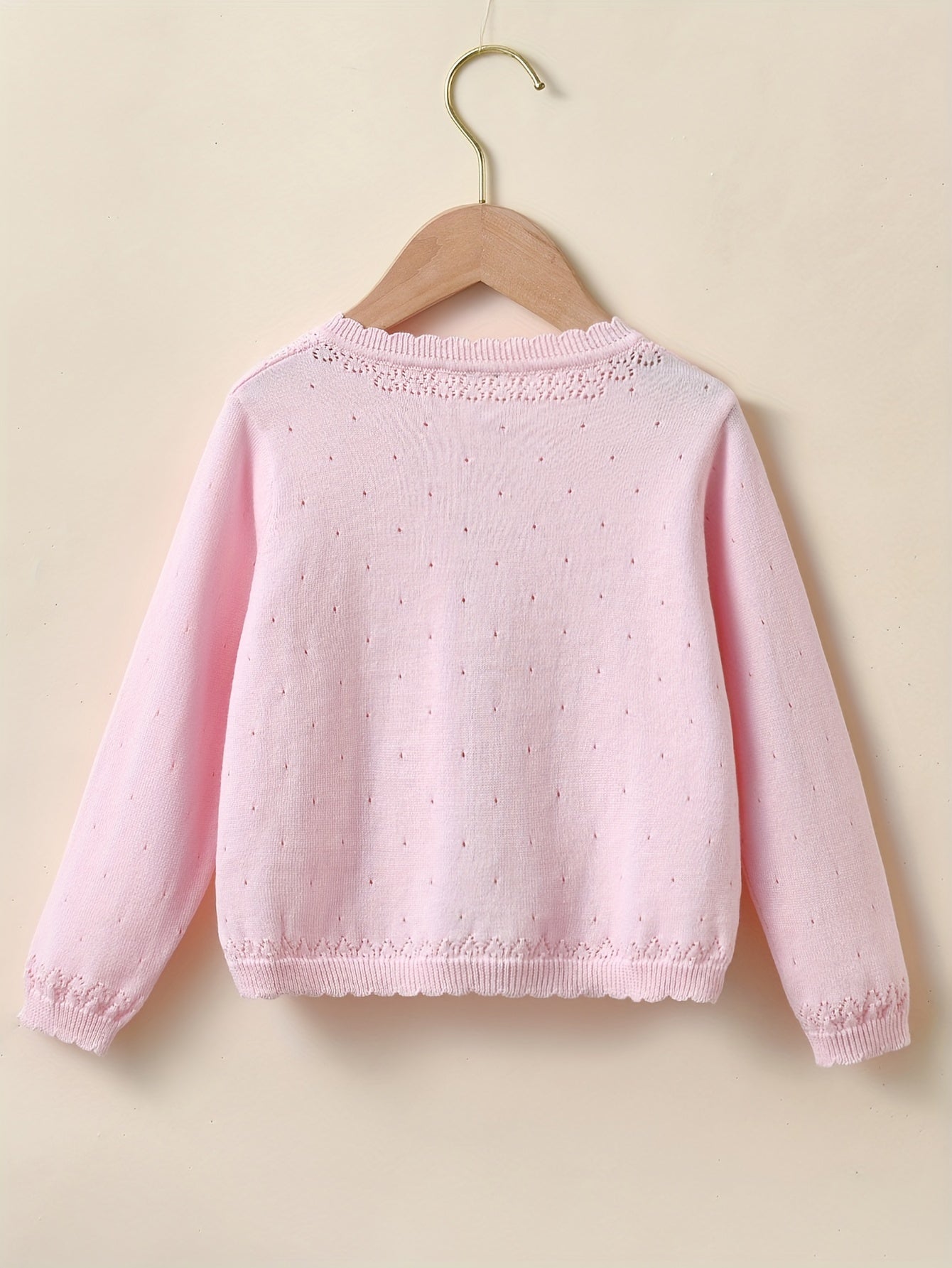 Premium Cotton Baby Cardigan - Stylish Openwork Design for Comfort and Durability