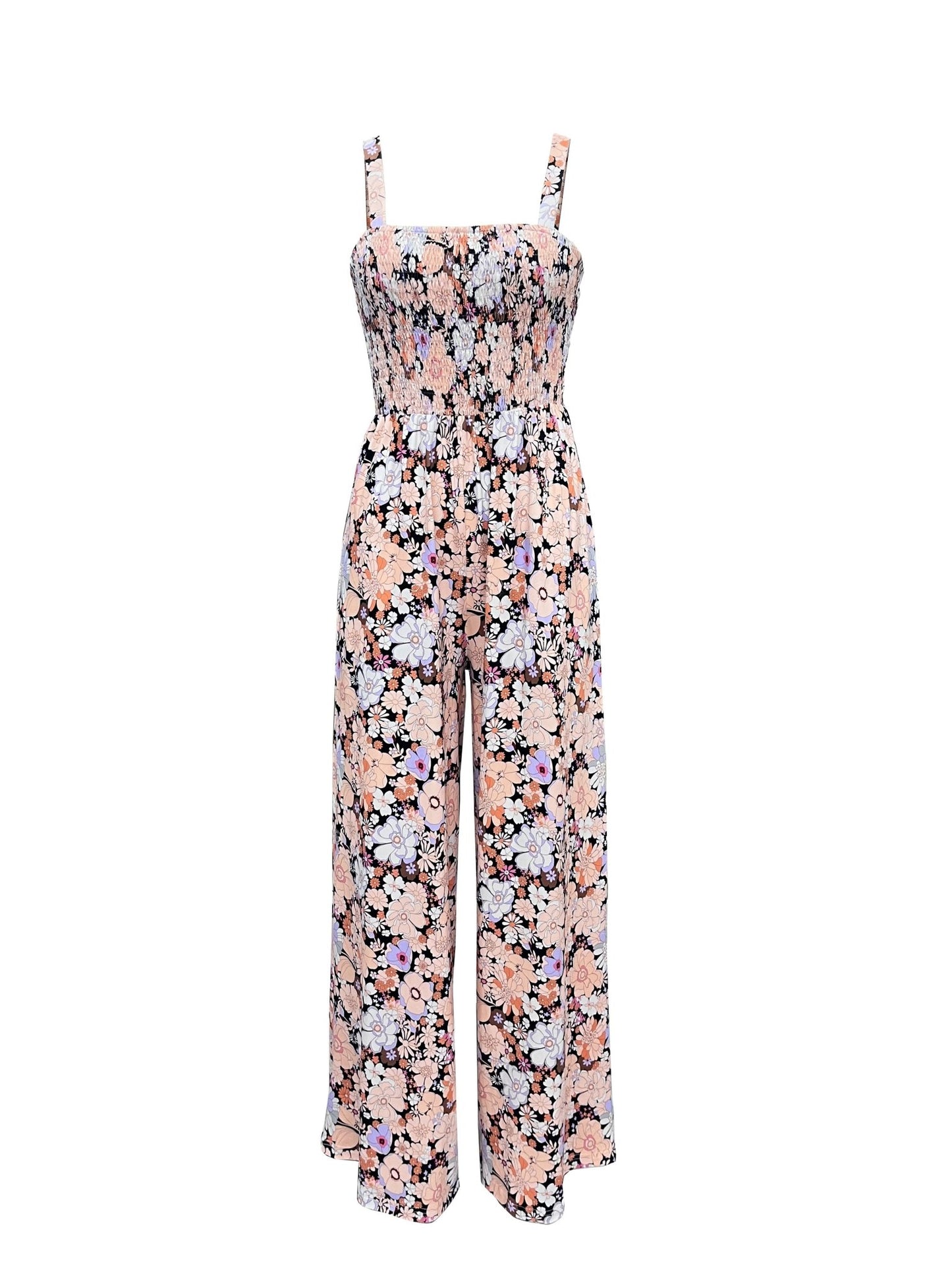 Floral Print Wide-Leg Tank Jumpsuit