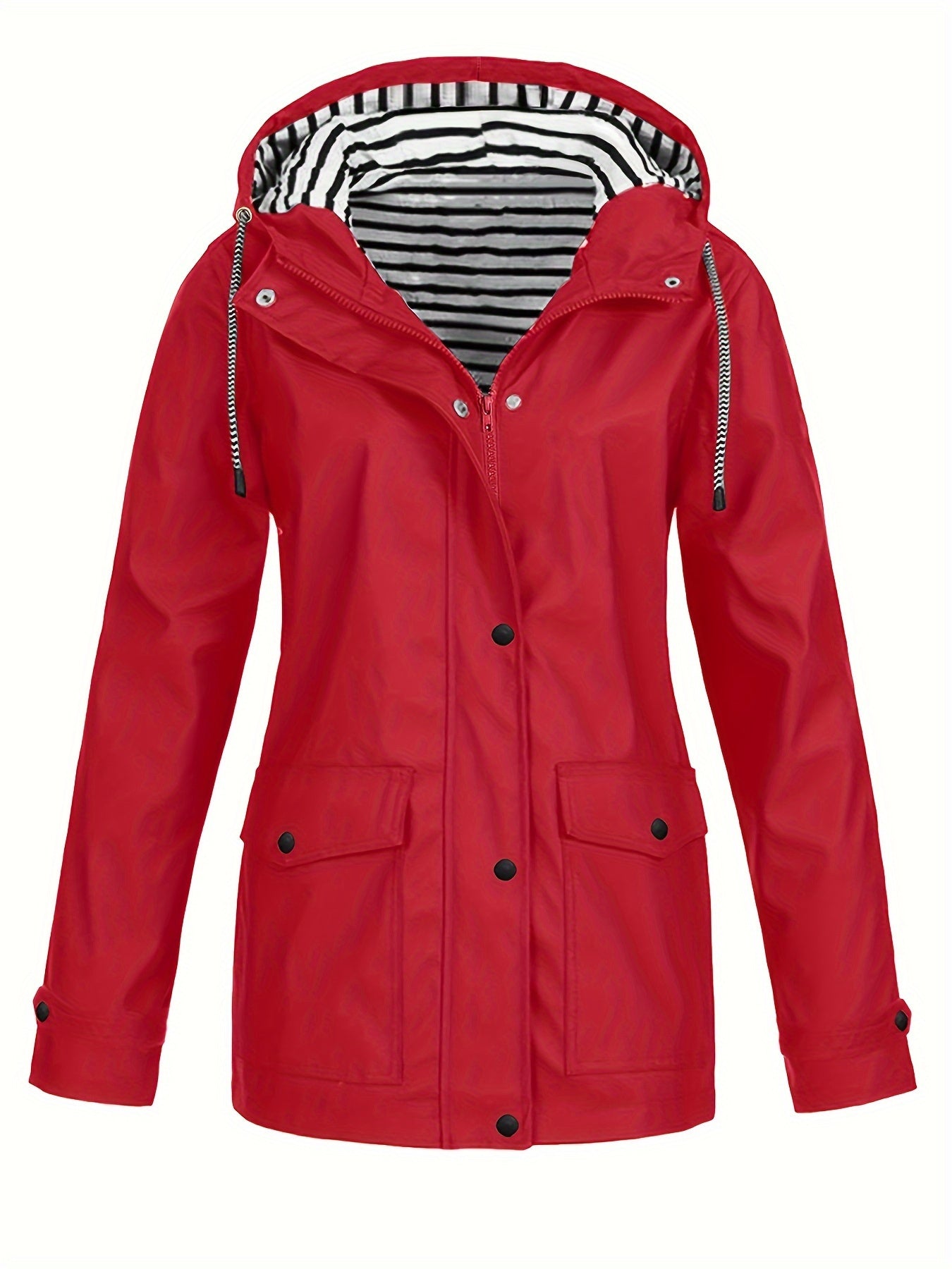 Trendy Striped Lined Zipper Jacket – Cozy & Stylish Fall Essential