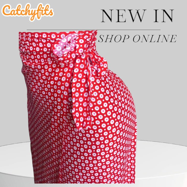 Red dotted beuatiful Rapper Skirt