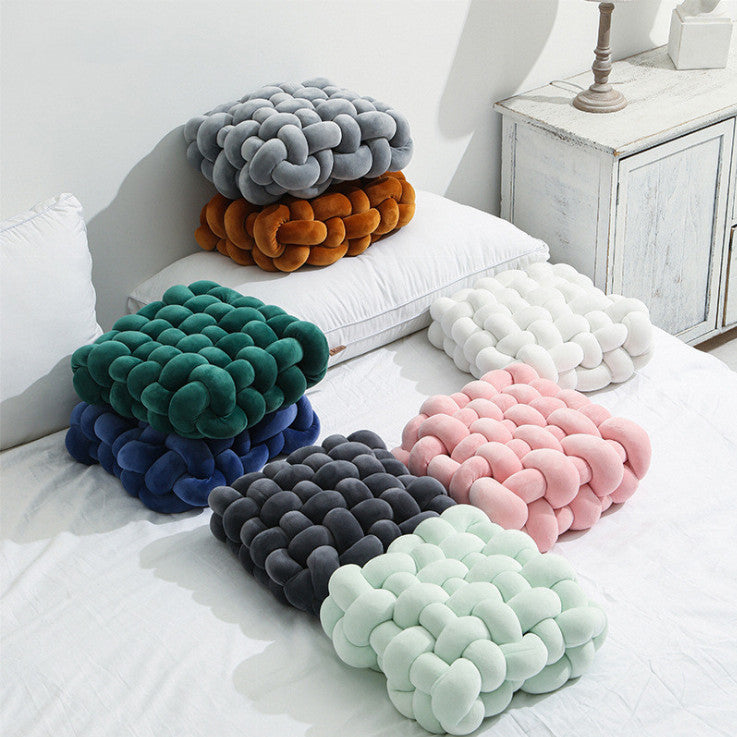 Creative Home Woven Square Plush Cushion