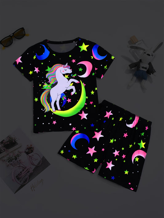 Premium Girls' 2-Piece Unicorn Pajama Set – Soft, Durable & Eco-Friendlyt 🦄🌟