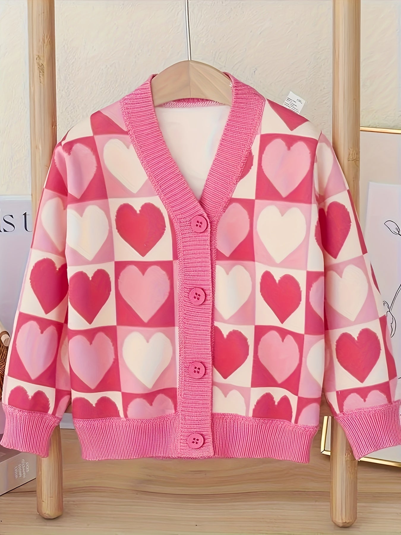 Girls’ Floral Button Cardigan Coat – Elegant & Eco-Friendly Children’s Fashion