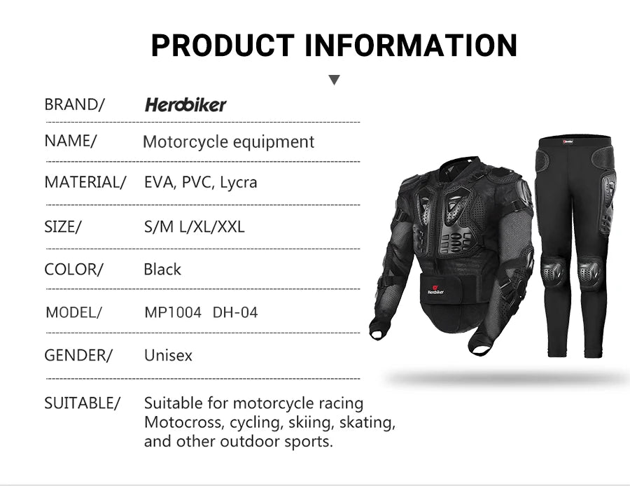 Motorcycle Armor Jacket | Ultimate Protective Gear for Motocross Racing & Riding"