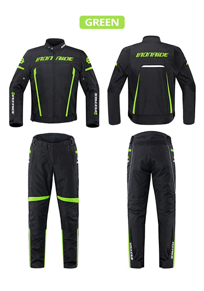 Waterproof Reflective Motorcycle Jacket & Pants Suit – Premium Unisex Biker Gear for Racing & Motocross