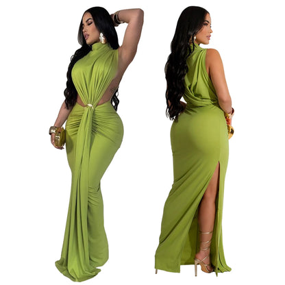 Sexy Chic Bodycon High Split Maxi Dress - Elegant Evening & Party Wear"