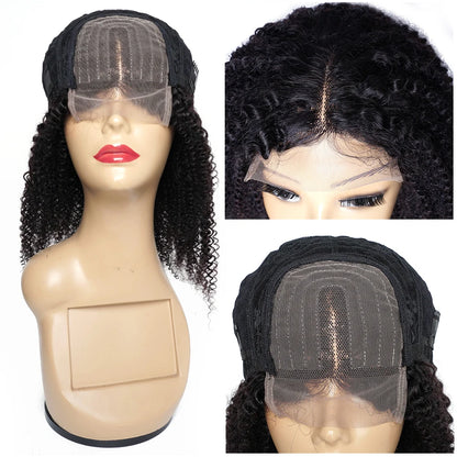 250% Density Short Afro Kinky Curly Wig | 4x4 Lace Closure | 100% HD Lace Indian Remy Hair Wig