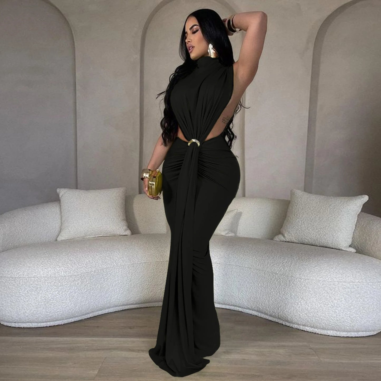 Sexy Chic Bodycon High Split Maxi Dress - Elegant Evening & Party Wear"