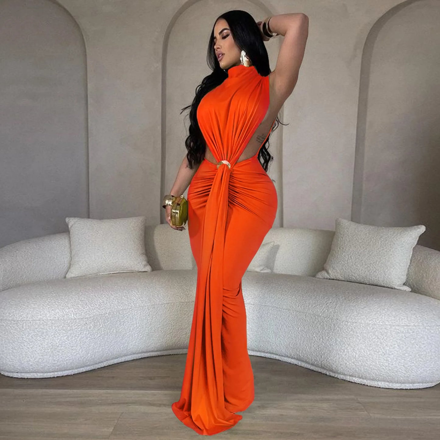 Sexy Chic Bodycon High Split Maxi Dress - Elegant Evening & Party Wear"