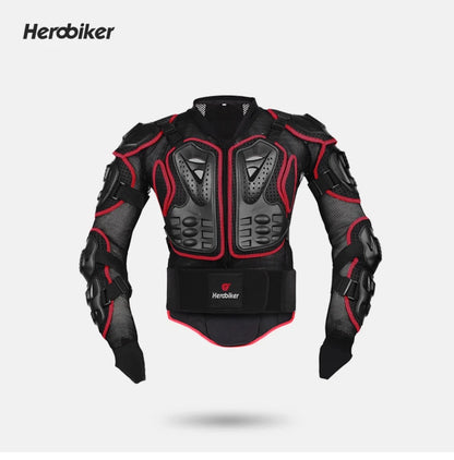 Premium Wear-Resistant Motocross Jacket - Men’s Motorcycle Armor with Full-Body Protection