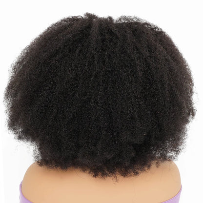 250% Density Afro Kinky Curly Human Hair Wig - Indian Remy Lace Frontal & T-Part Wig with Transparent Lace