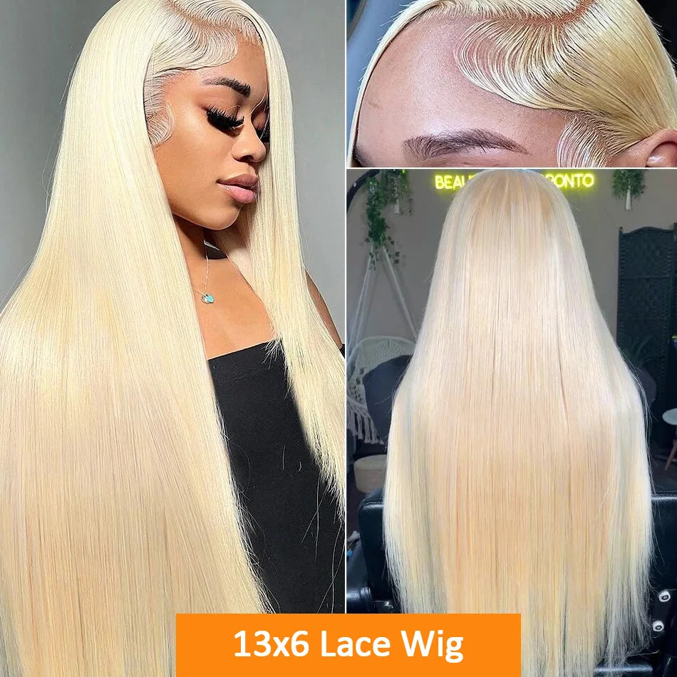 Honey Blonde Lace Frontal Wig – 13x4 & 13x6 HD Transparent Lace, 250% Density, Straight Brazilian Human Hair