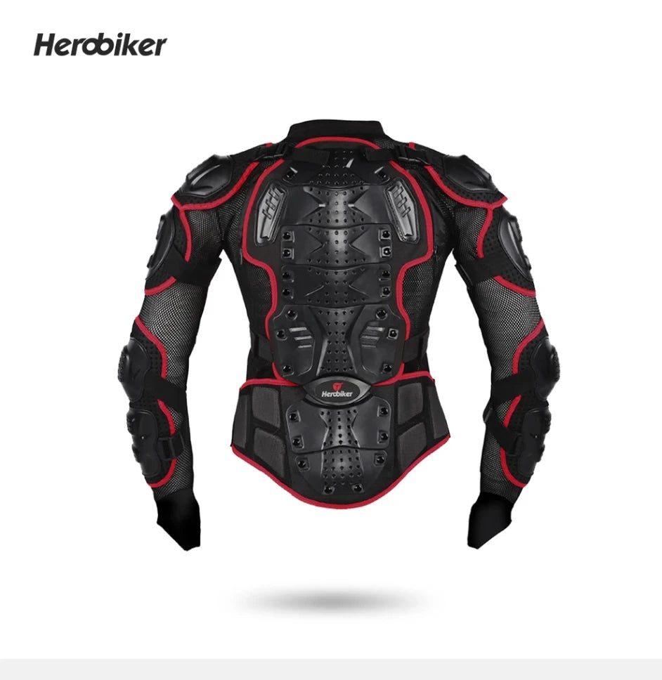 Premium Wear-Resistant Motocross Jacket - Men’s Motorcycle Armor with Full-Body Protection