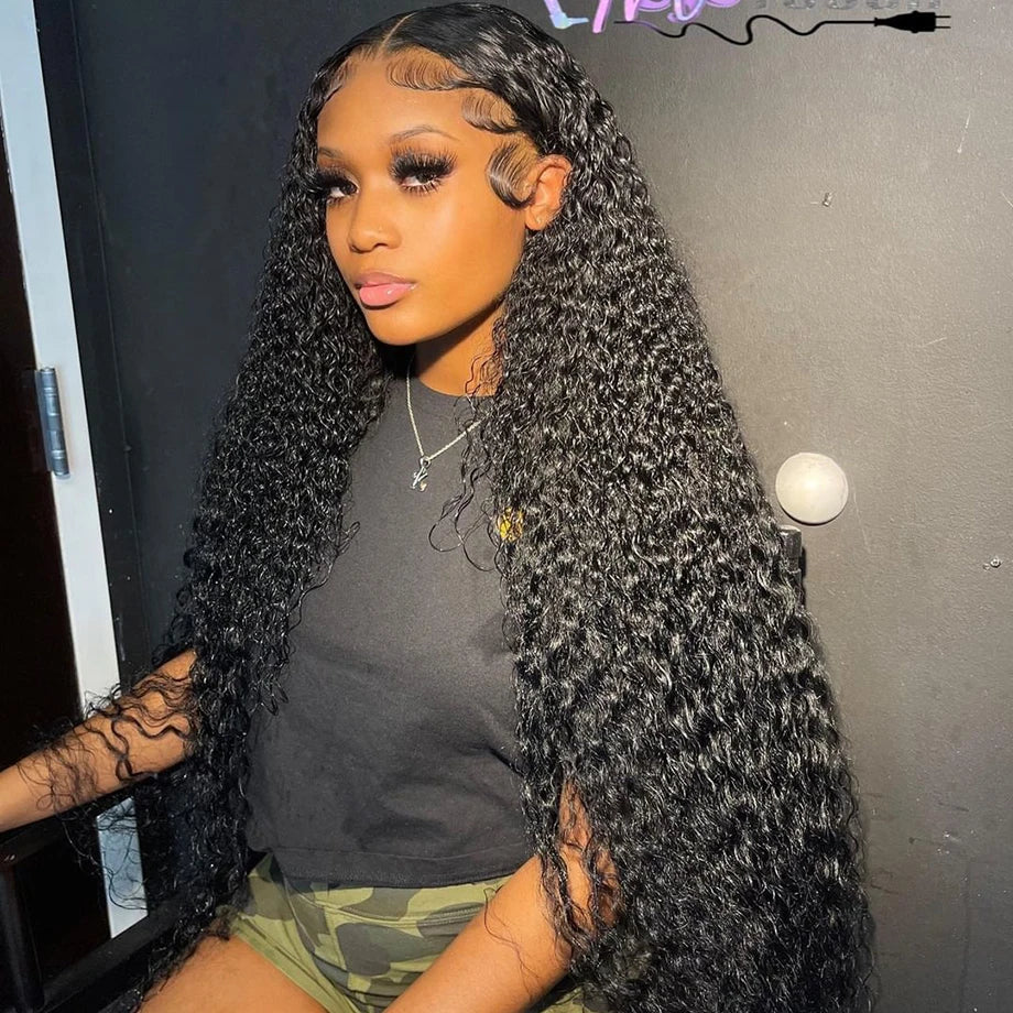 Water Wave Lace Front Wig - Curly Human Hair for Women 💁‍♀️✨