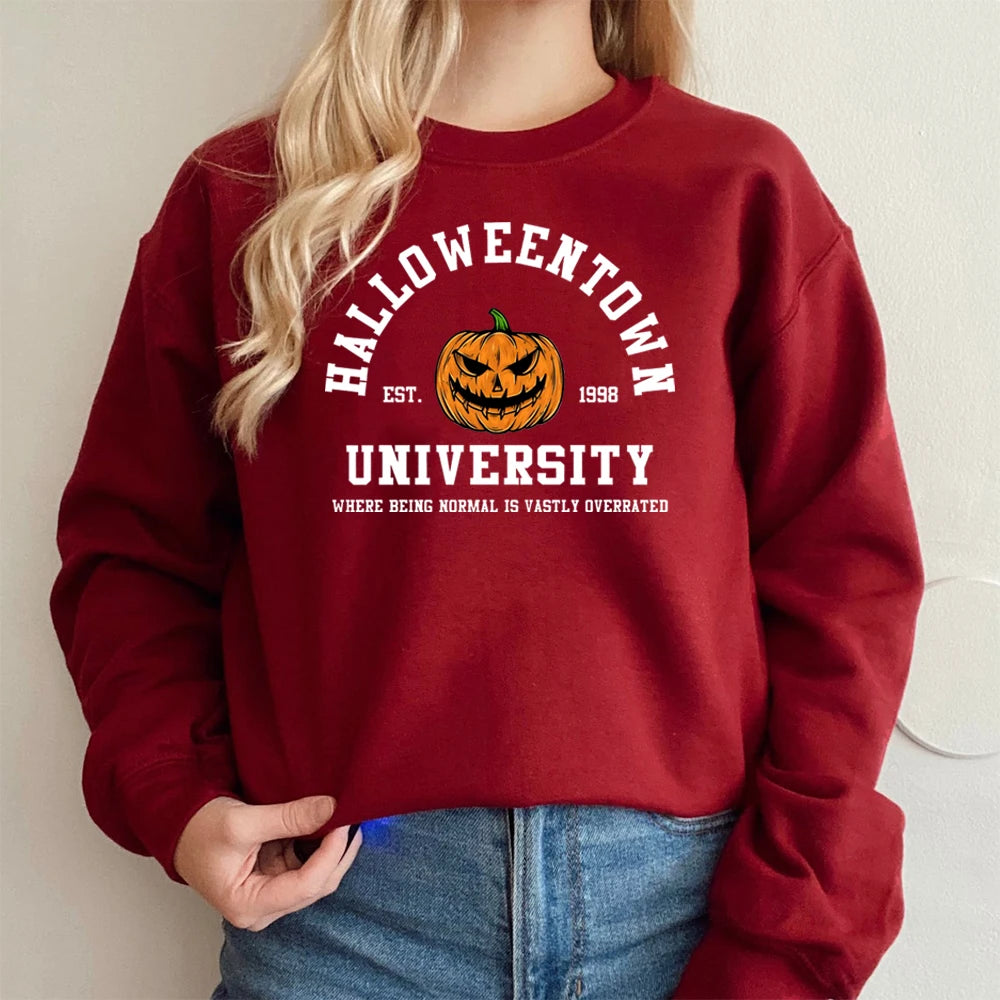 Vintage Sweatshirt Damen, Pumpkin fleece hooded sweatshirt, pullover sweatshirt