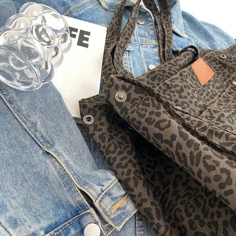 Oversized Leopard Prints Shoulder Bags for Women