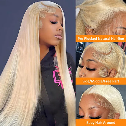 Honey Blonde Lace Frontal Wig – 13x4 & 13x6 HD Transparent Lace, 250% Density, Straight Brazilian Human Hair