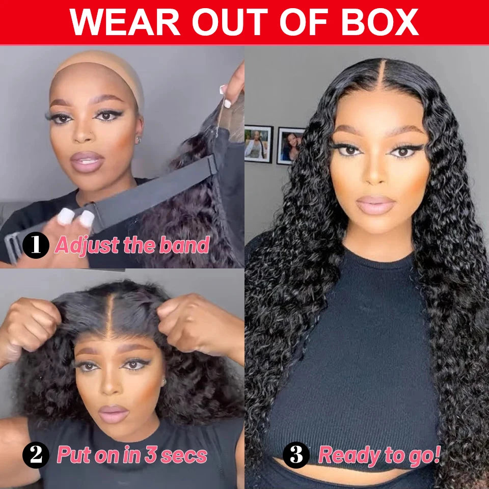 exclusive best glueless wigs near me | Ready to Wear Brazilian Curly Human Hair Wig