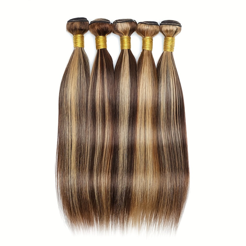 Highlight P4/27 Straight Human Hair Bundles Piano Color Raw Remy Hair Extention