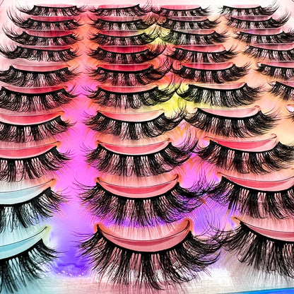 20 Pairs Natural False Eyelashes