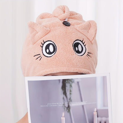 Adorable Quick-Drying Hair Wrap with Big Eyes – Super Absorbent & Soft 🌟