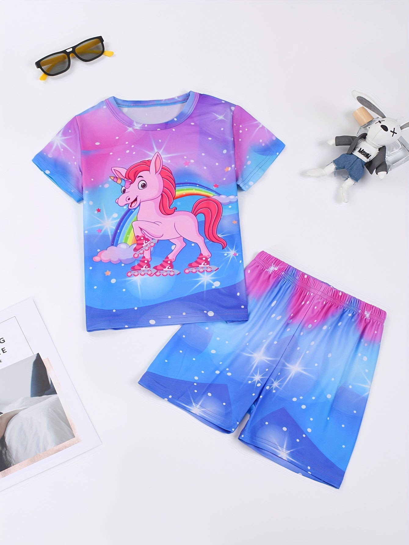 Premium Girls' 2-Piece Unicorn Pajama Set – Soft, Durable & Eco-Friendlyt 🦄🌟