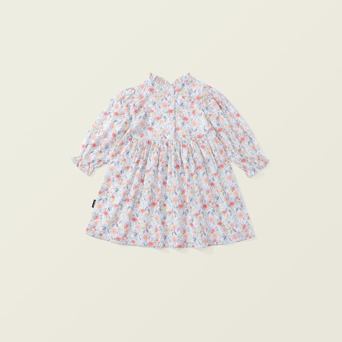 Girls’ Floral Cotton Dress | Vintage Puff Sleeve Charm