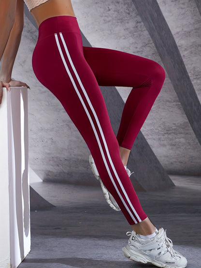 Slim & Shape Yoga Leggings - Solid Color, Cropped Design