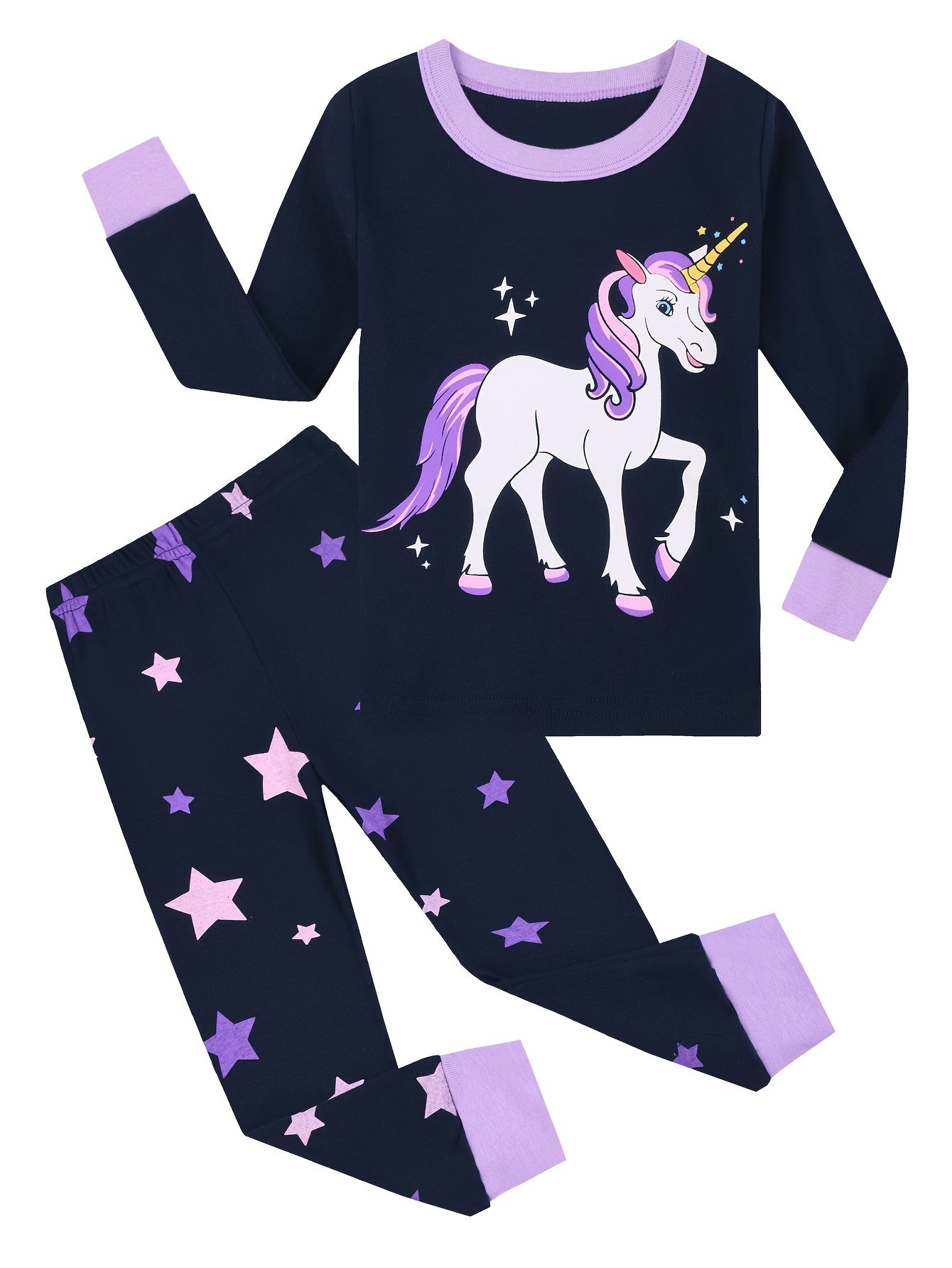 Girls Unicorn Pajama Set - Cozy & Durable Lounge Wear 🌈🦄