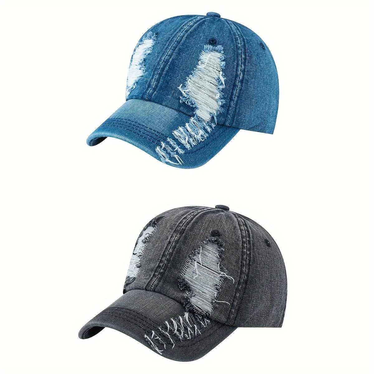 Unisex Sunshade Washed Denim Baseball Cap**